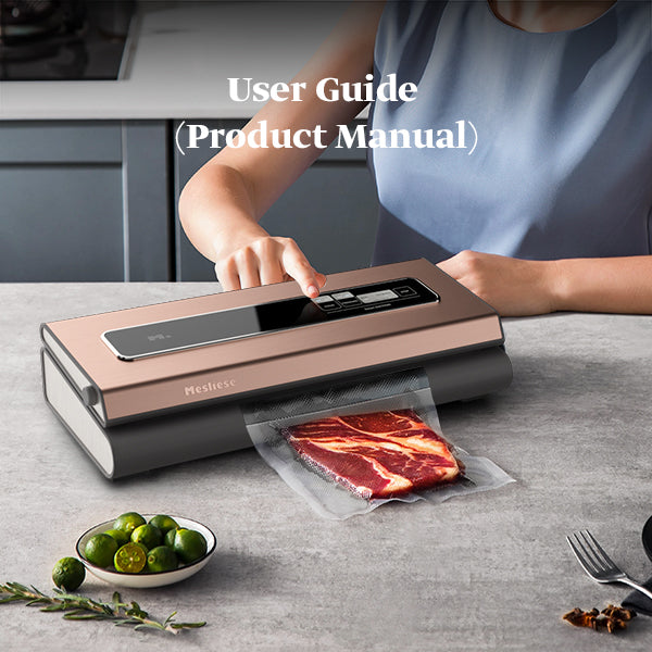  Mesliese Vacuum Sealer Machine Powerful 90Kpa Precision 6-in-1  Compact Food Preservation System with Cutter, 2 Bag Rolls & 5 Pre-cut Bags,  Widened 12mm Sealing Strip, Dry&Moist Modes (Silver): Home & Kitchen