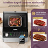 Mesliese 100kPa Chamber Vacuum Sealer for Dry Wet Soupy Foods & Sous Vide, 6L Food Sealer with 11.3" Dual Sealing Bar, Built‑in Cutter, External Vacuum & Quick Marinate, Vacuum Roll & Universal Lids