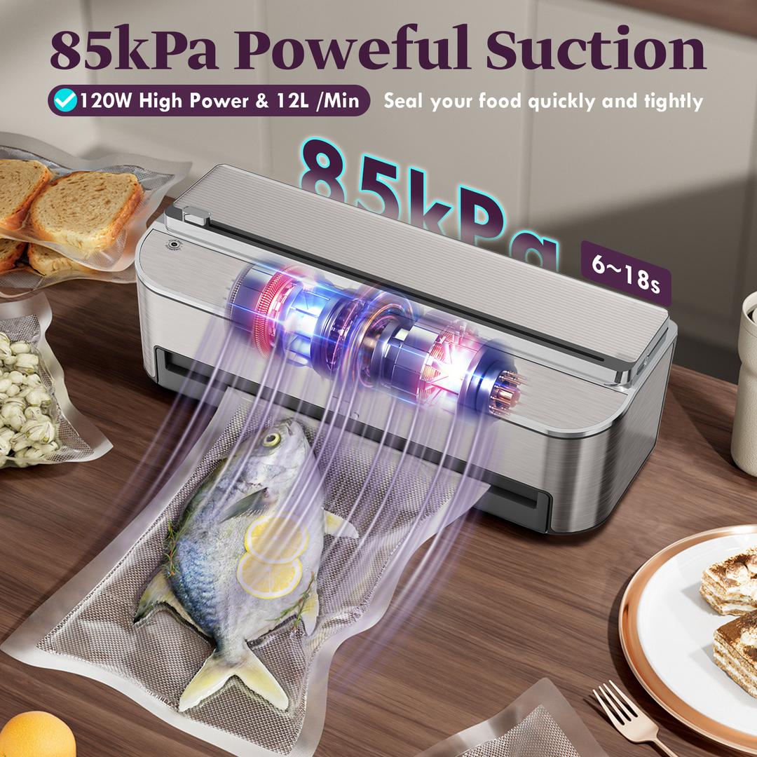 Vacuum Sealer Machine, 85kPa 120W Automatic Food Sealer
