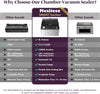 Mesliese 100kPa Chamber Vacuum Sealer for Dry Wet Soupy Foods & Sous Vide, 6L Food Sealer with 11.3" Dual Sealing Bar, Built‑in Cutter, External Vacuum & Quick Marinate, Vacuum Roll & Universal Lids